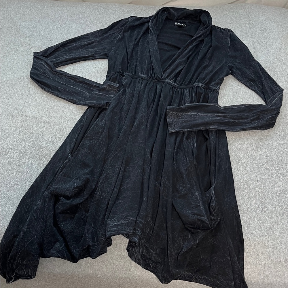Tough Luv Grecian Pocket Dress Medium Whimsigoth Grunge Steampunk Lagenlook